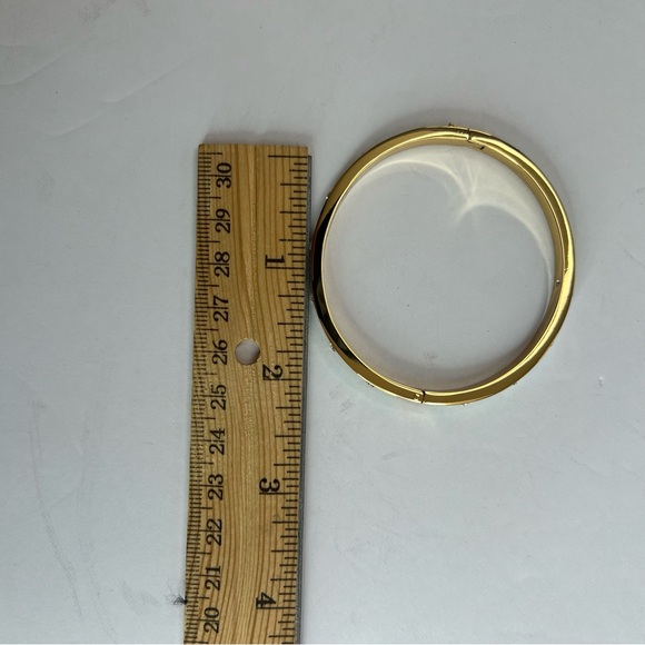 Kate Spade Gold Tone and Turquoise enamel with Crystal Accents  Bangle Bracelet - Picture 5 of 7